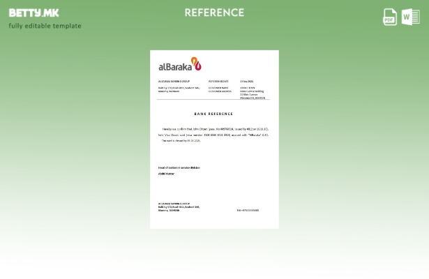 Референтен шаблон за затворање во модерен стил Бахреин Ал Барака